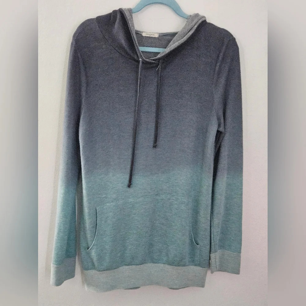 12PM by Mon Ami Women's Ombre Dip Dye Hoodie‎ Sweatshirt M